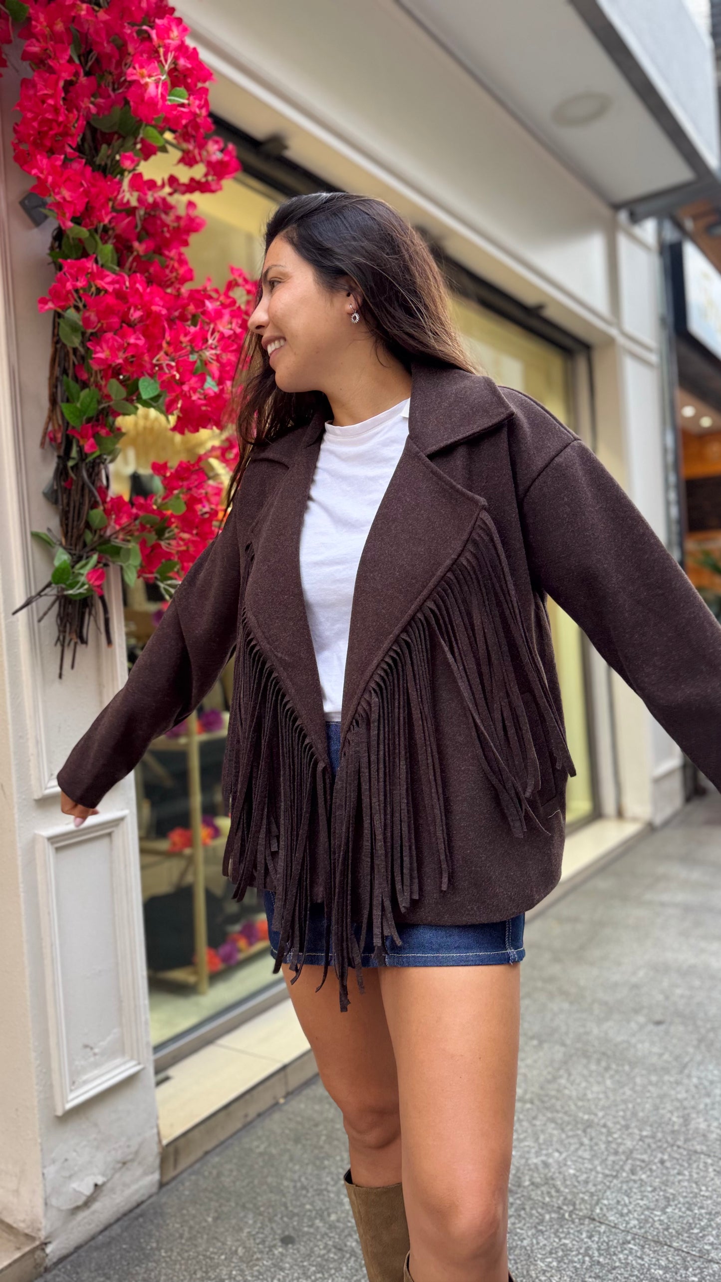 Abrigo Flecos Marrón