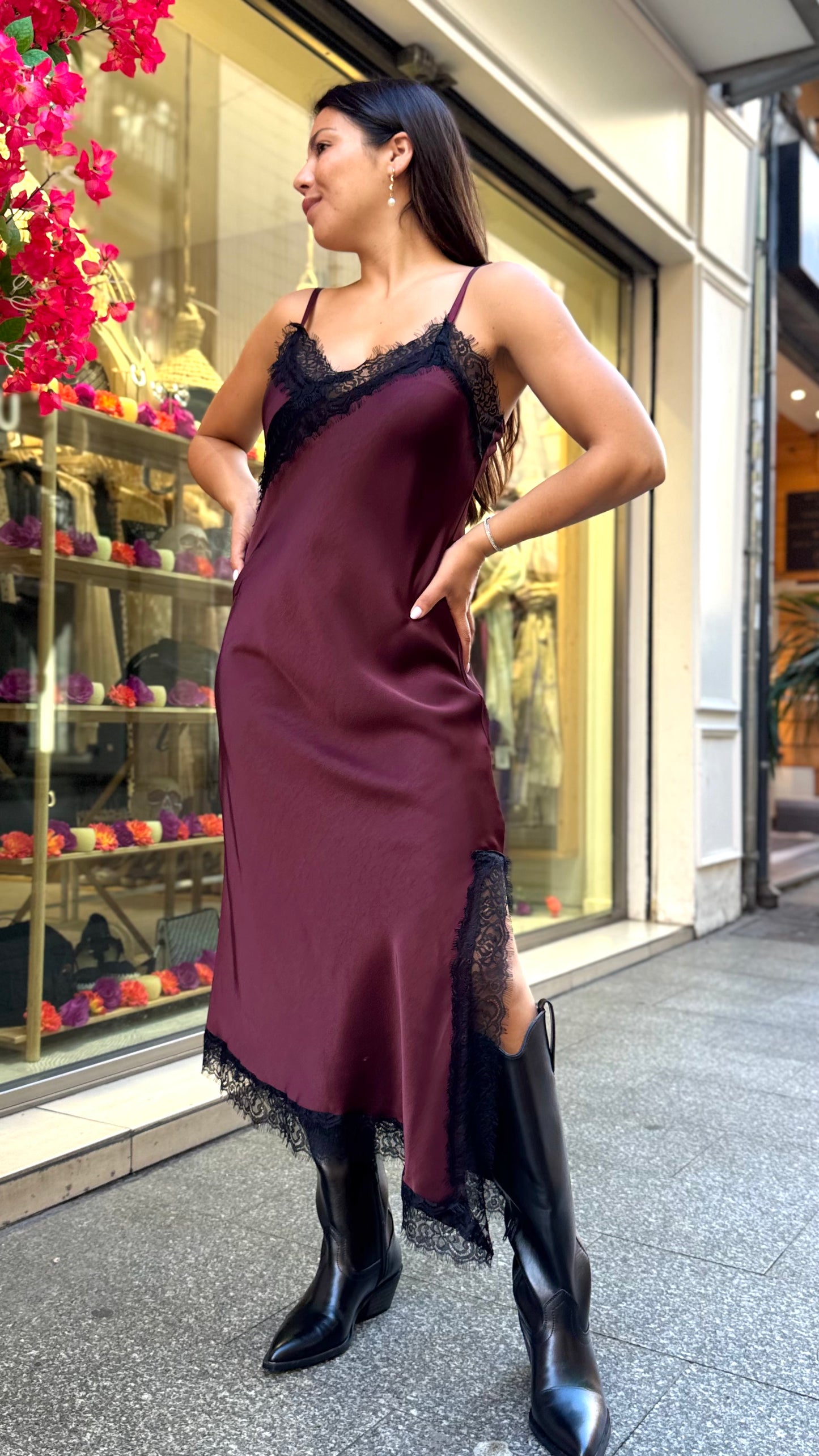 Vestido Lencero Vino