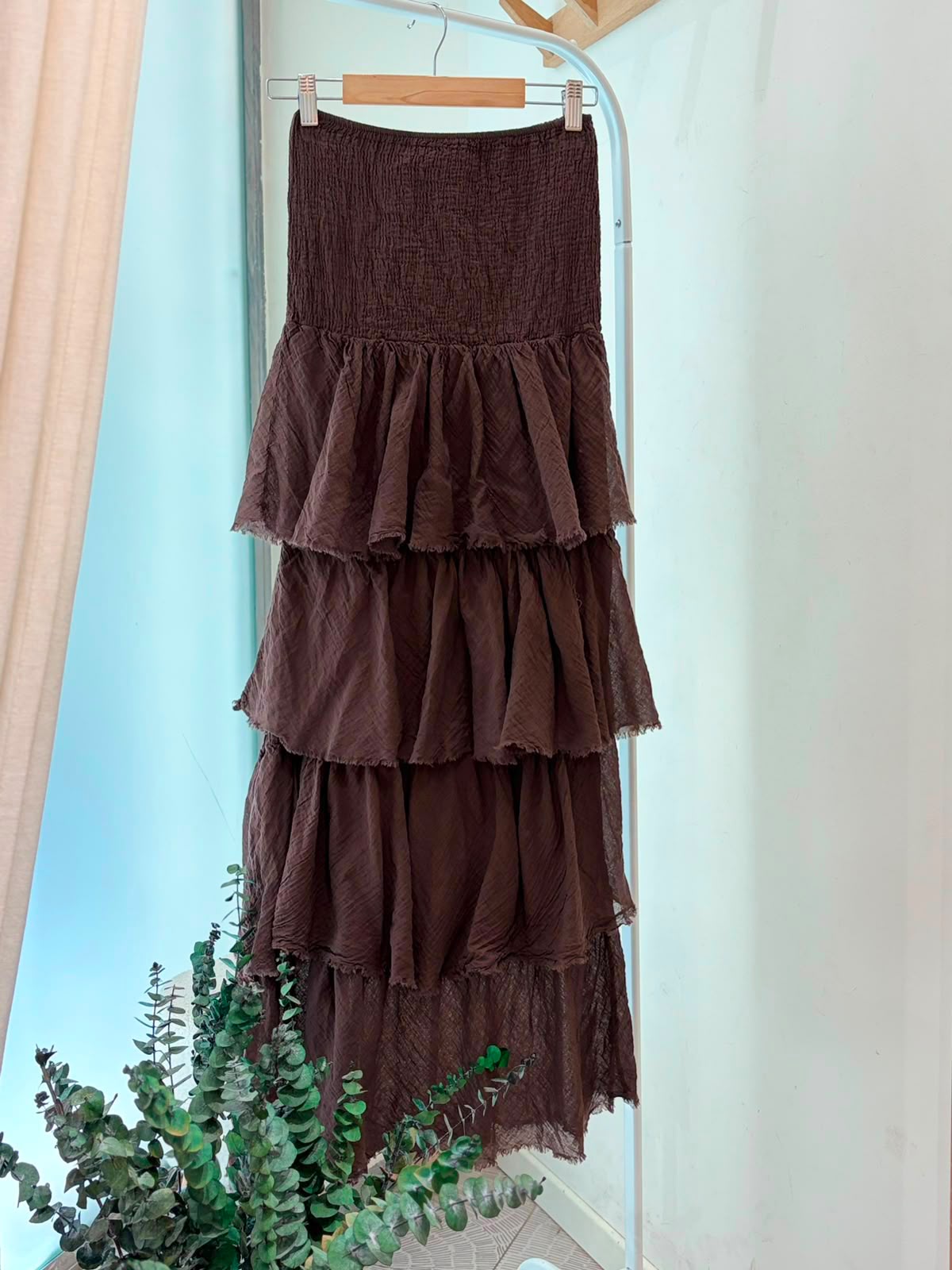 Vestido/Falda larga de volantes