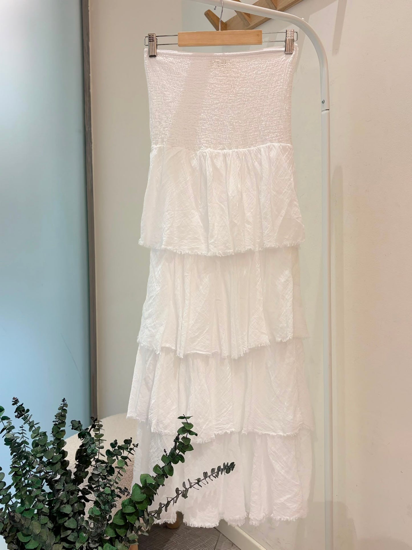 Vestido/Falda larga de volantes