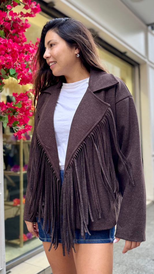 Abrigo Flecos Marrón