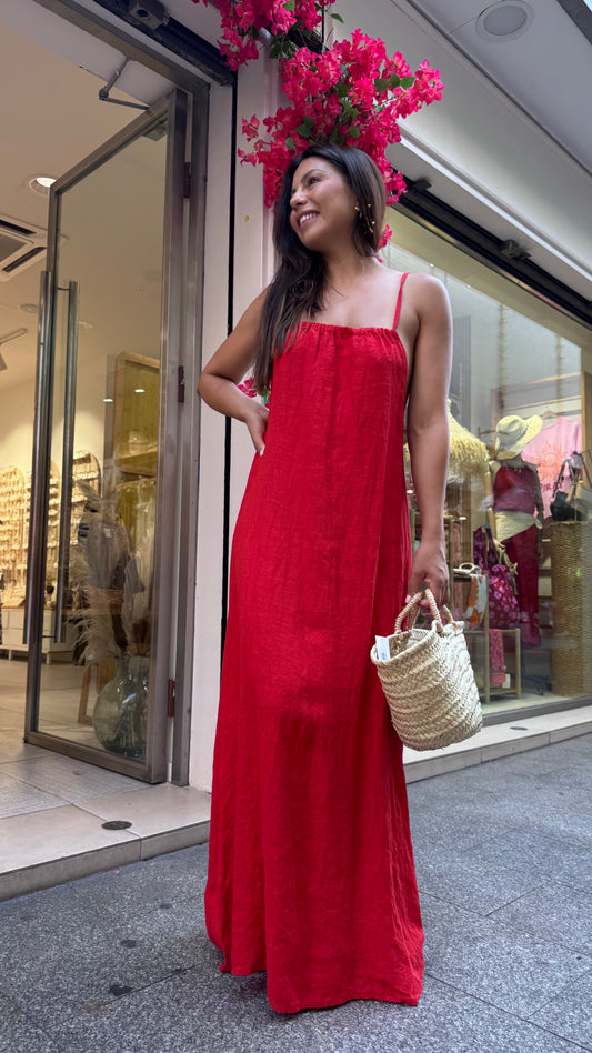 Vestido Lino Halter