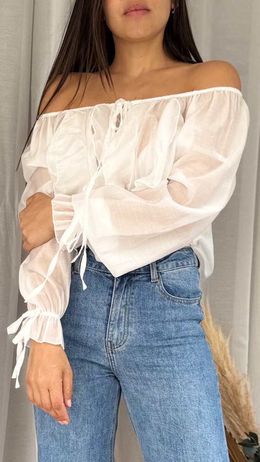 Blusa Boho Blanca